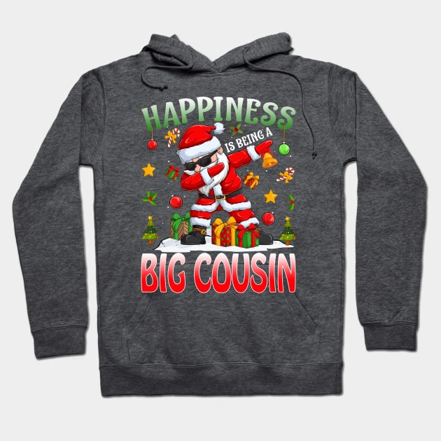 Happiness Is Being A Big Cousin Santa Christmas Hoodie by intelus